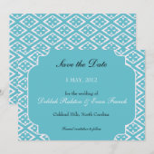 Chicago Blue – 日付カードの保存 セーブザデート (正面/裏面)