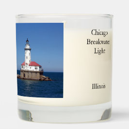 Chicago Breakwater Light glass candle