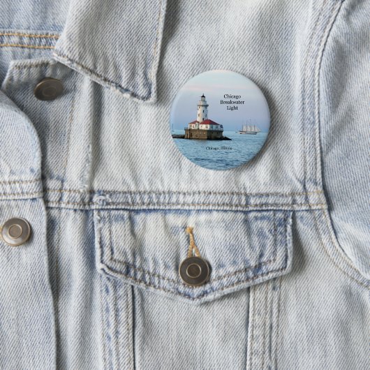 Chicago Breakwater Light & Windy IIボタン 缶バッジ (インサイチュ)