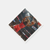 Chicago Bull Basketball Slam Dunking the Ball スタンダードカクテルナプキン (角)