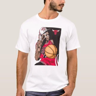 Chicago Bulls Basketball Legend Illustration Tシャツ
