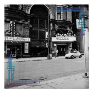 Chicago Capri Theater Photo Poster 1967 ポスター