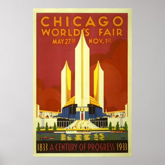 Chicago Century of Progress - World's Fair Poster ポスター (正面)