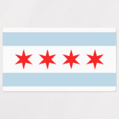 Chicago city flag custom multipurpose labels ラベル (デザイン2)