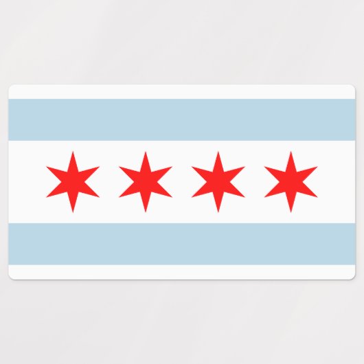 Chicago city flag custom multipurpose labels ラベル (デザイン2)