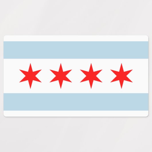 Chicago city flag custom multipurpose labels ラベル (デザイン1)