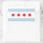 Chicago city flag custom stickers 長方形シール (バッグ)