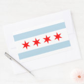 Chicago city flag custom stickers 長方形シール (封筒)