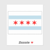 Chicago city flag custom vinyl sticker シール (シート)
