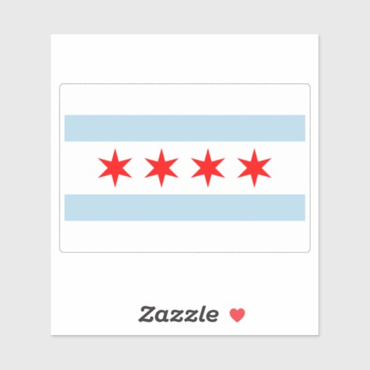 Chicago city flag custom vinyl sticker シール (シート)