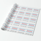 Chicago city flag custom wrapping paper rolls ラッピングペーパー (アンロールド)