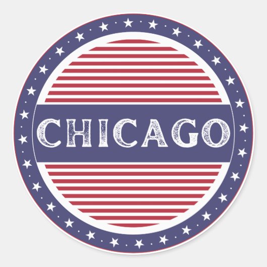 Chicago City Pride Emblem – American Identity ラウンドシール (正面)