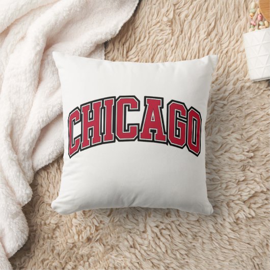 Chicago Classic Bold Typography Design for City クッション (ブランケット)
