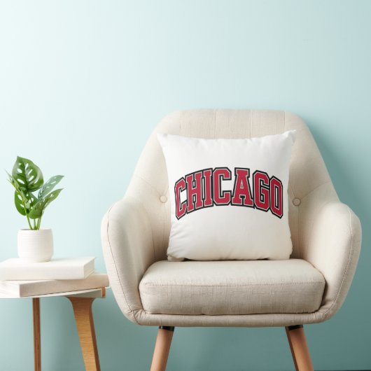 Chicago Classic Bold Typography Design for City クッション (椅子)