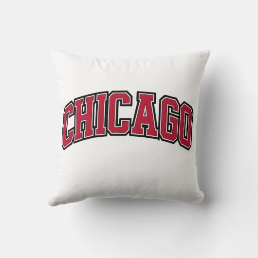 Chicago Classic Bold Typography Design for City クッション (裏面)