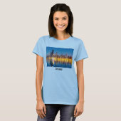Chicago Dawn Cityscape 3/4スリーブTシャツ Tシャツ (正面フル)