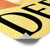 Chicago Deep Dish Poster Retro Pizza Art Print – ポスター (角)