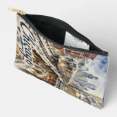 Chicago El Train in the Winter Snow アクセサリーポーチ (見開き)