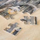 Chicago El Train in the Winter Snow ジグソーパズル (側面)