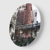 Chicago Elevated Loop Train ラージ壁時計 (傾斜)