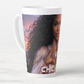 CHICAGO - FEMALE HERO カフェラテマグ (左アングル)