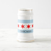 Chicago flag beer stein with custom text ビールジョッキ (中央)
