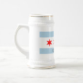 Chicago flag beer stein with custom text ビールジョッキ (左)