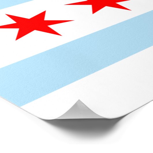 Chicago Flag Posters ポスター (角)