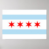 Chicago Flag Posters ポスター (正面)
