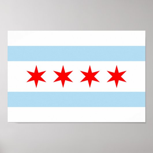 Chicago Flag Posters ポスター (正面)