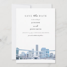 Chicago flat Save The Date Card セーブザデート