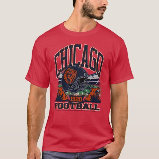 Chicago Football - Vintage Gridiron Legacy Tシャツ (正面)