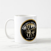 Chicago German Shepherd African Heritage Pride Art コーヒーマグカップ (左)