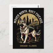 Chicago German Shepherd African Heritage Pride Art ポストカード (正面/裏面)