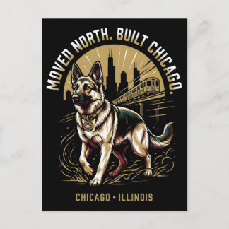 Chicago German Shepherd African Heritage Pride Art ポストカード