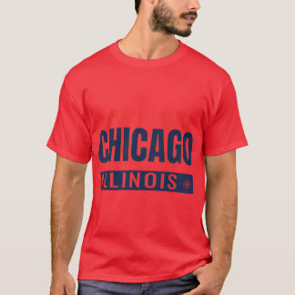 Chicago GPS Coordinates Chi-Town Windy City Souths Tシャツ