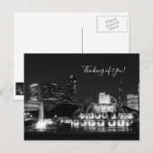 Chicago Grant Park Grayscale 考える'S Of You ポストカード (正面/裏面)