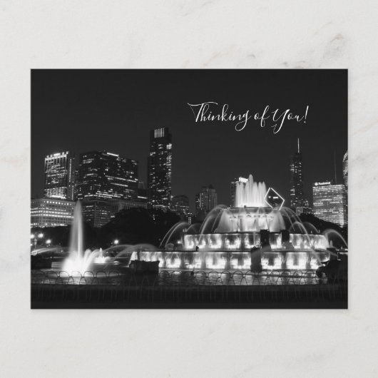 Chicago Grant Park Grayscale 考える'S Of You ポストカード (正面)