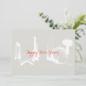 Chicago Happy New Year Greetingカード シーズンカード (スタンド正面)