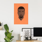 Chicago Hip Hop Inspired Original Icon Design ポスター (ホームオフィス)