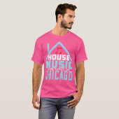 Chicago House Music -ヴィンテージEdm Disco Dj Tシャツ (正面フル)