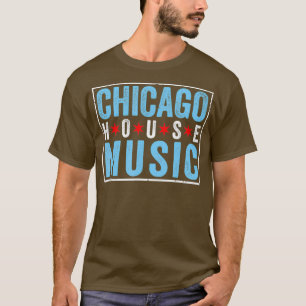 Chicago House Music - EDMヴィンテージDJ スタイリッシュ Tシャツ