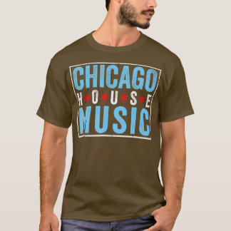 Chicago House Music - EDMヴィンテージDJ スタイリッシュ Tシャツ