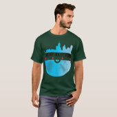 Chicago House Music - Skyline Vinyl Record DJ Tシャツ (正面フル)