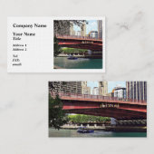 Chicago IL – コロンバスDr. Bridgeの下の水タクシー 名刺 (正面/裏面)