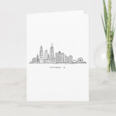 Chicago IL Cityscape Illustration カード (正面)