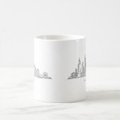 Chicago IL Cityscape Illustration コーヒーマグカップ (中央)