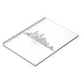 Chicago IL Cityscape Illustration ノートブック (左側)