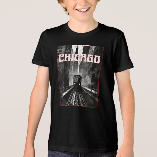 Chicago Illinois トライブレンドＴシャツ (正面)