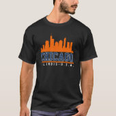 Chicago Illinois Beatiful Skyline Tシャツ (正面)
